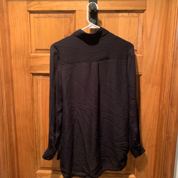 Vince Vertical Dip Dye 100% Silk Button Down Size 4 - Picture 3 of 7